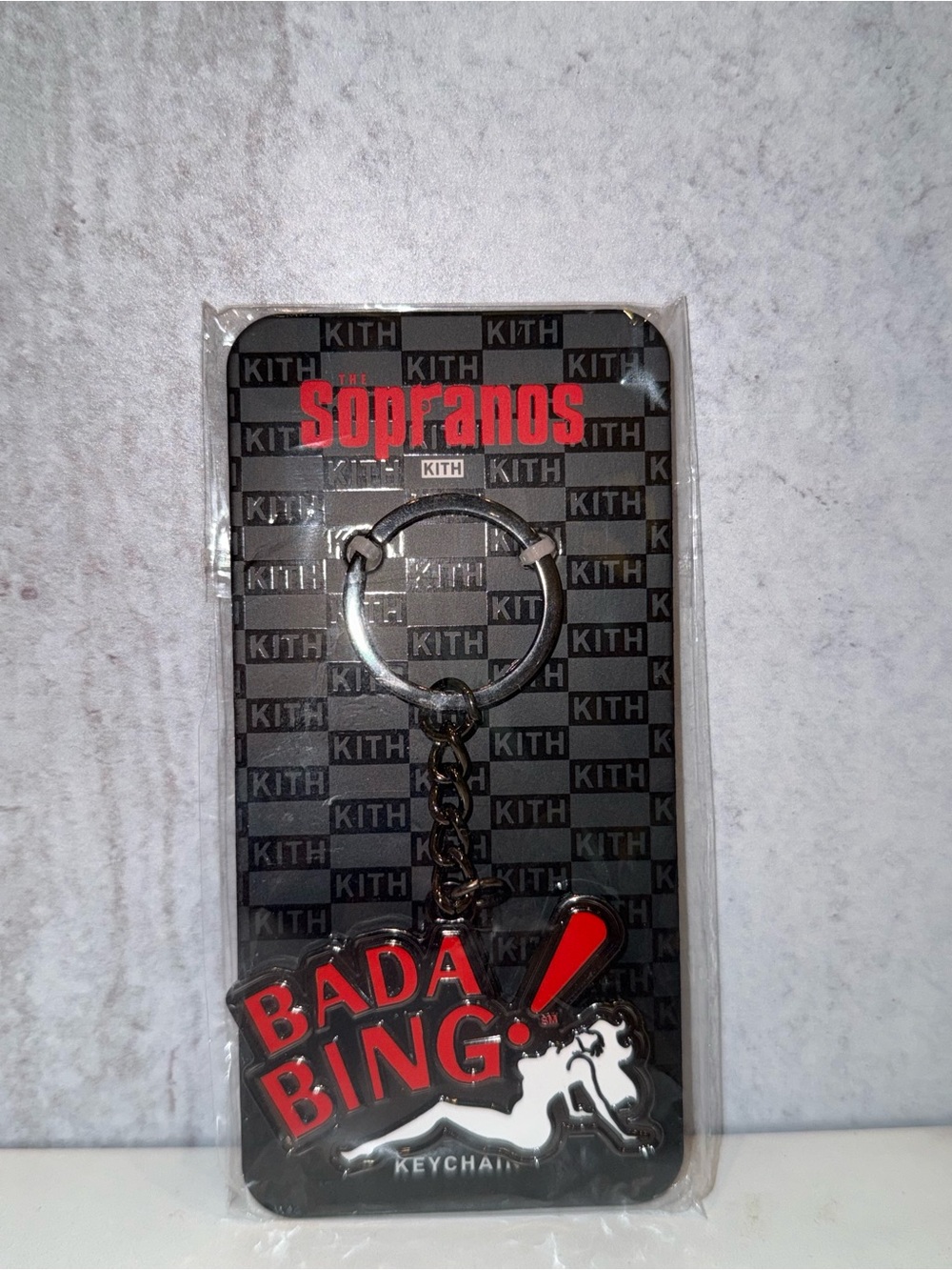 KITH Black & Red "Bada Bing" Keychain Brand New - Ships Today!
